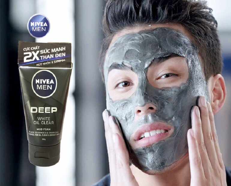 Sữa rửa mặt trị mụn cho nam Nivea Men Deep White Oil Clear - Giá tham khảo: 89.000 vnđ/ tuýp 100g