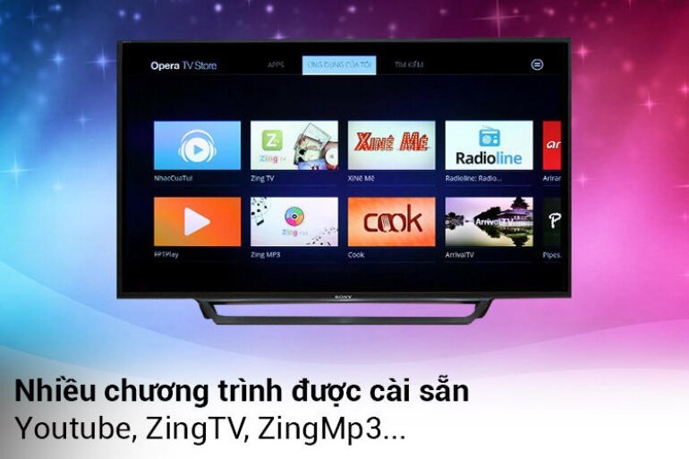 Tivi Sony 48 inch KDL 48W650D chứa đựng kho ứng dụng với nhiều tính năng hiện đại như Youtube, Google, Netflix,  Nhaccuatui, Zingtv, FPT Play, Clip Tv, Zing MP3