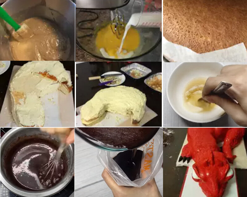 làm bánh kẹo Tết: Cách làm bánh xốp hình rồng phủ socola