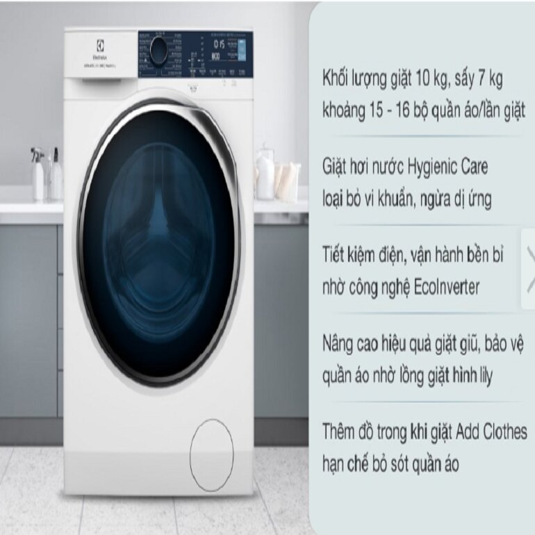 máy giặt có sấy electrolux