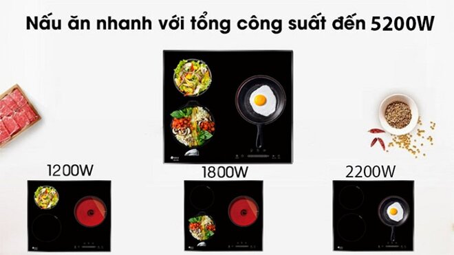 Bếp từ âm 3 vùng nấu Arber AB-559