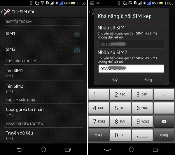 Sử dụng 2 sim cùng lúc