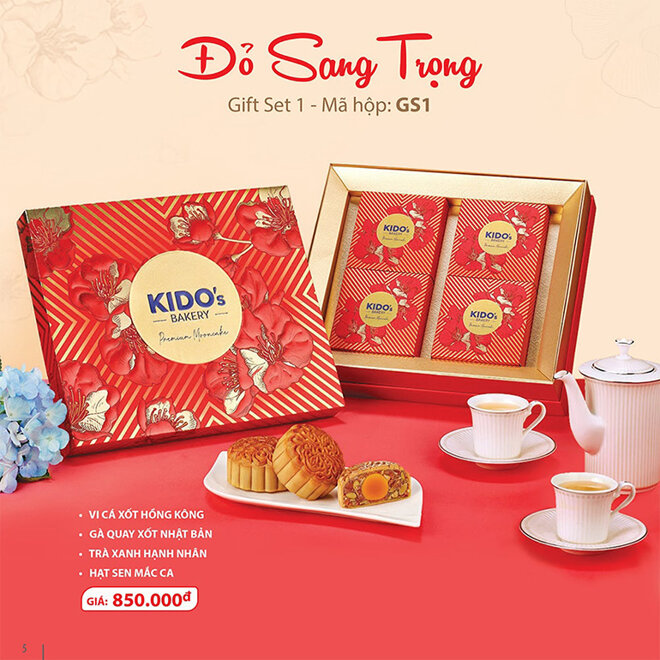 Hộp Bánh trung thu KIDO Cao cấp Đỏ Sang Trọng