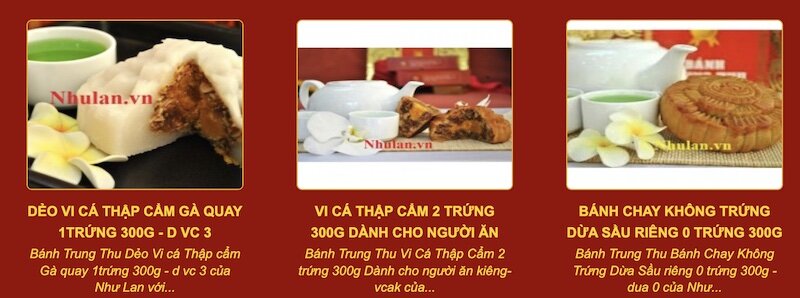 Một số vị, dòng bánh Trung thu Như Lan được ưa chuộng năm 2023