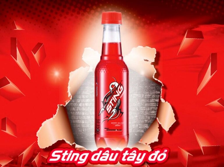 Sting hương dâu tây - Giá tham khảo 9.000 vnd/chai 330ml