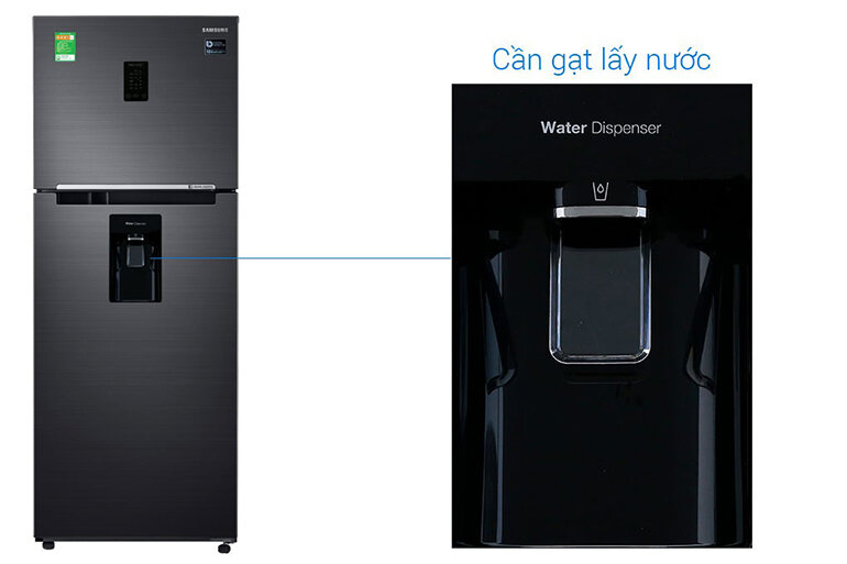 Tủ lạnh Samsung 360l với cần gạt lấy nước bên ngoài tiện lợi