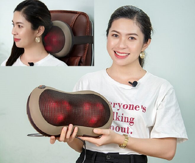 gối massage hồng ngoại