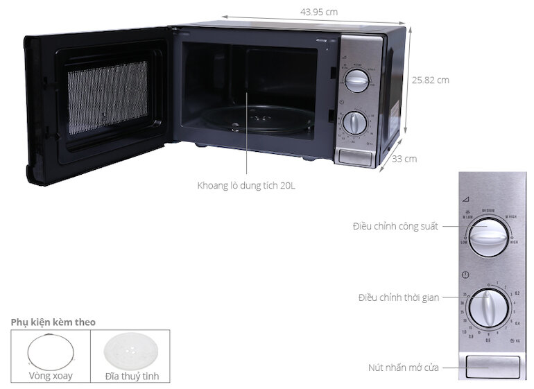 Lò vi sóng Electrolux EMM2026MX đa dạng các chức năng chế biến tiện ích