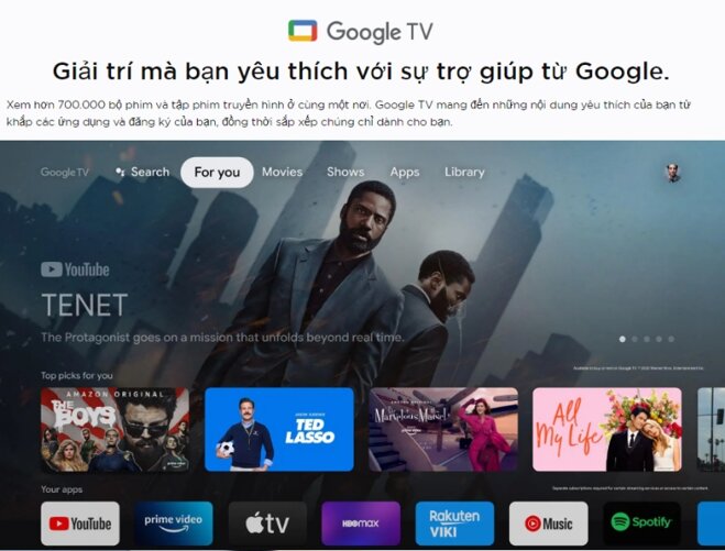 Google tivi TCL 4K 65 inch 65P635