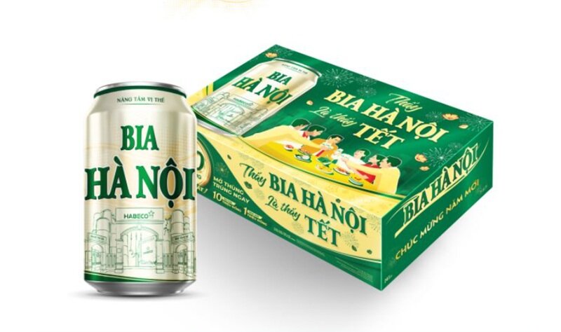Giá thùng bia Hà Nội Tết 2026 và chương trình khuyến mãi trúng thưởng năm mới Bính Ngọ