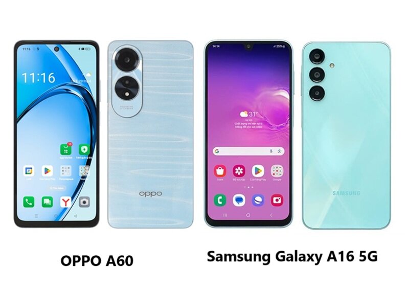 Cùng 5 triệu đồng Samsung Galaxy A16 5G khiến OPPO A60 