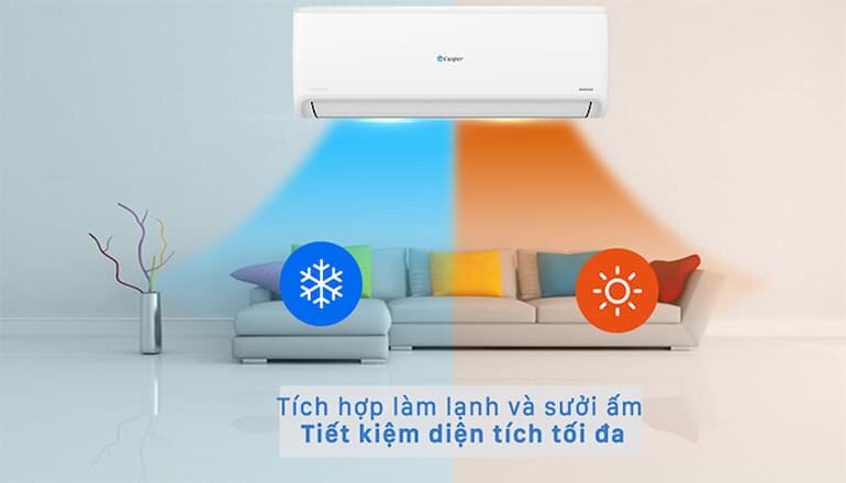 Khả năng sưởi ấm và làm lạnh của điều hòa Casper 2 chiều 18000 BTU inverter GH-18IS35 ở mức tốt