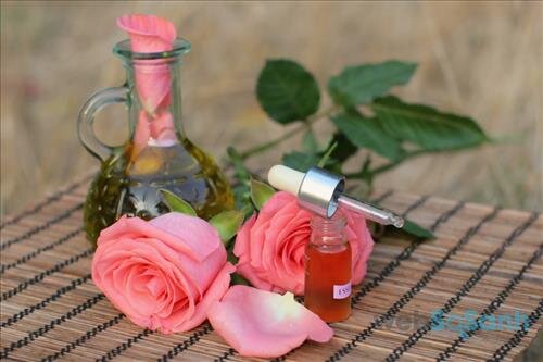 Tinh dầu hoa hồng không những mang lại hương thơm quyến rũ mà còn có tác dụng làm đẹp da