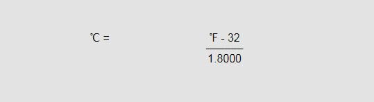 Công thức chuyển đổi độ F sang độ C