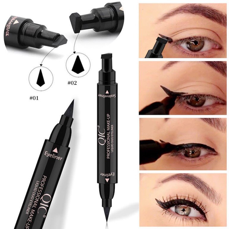 Bút kẻ mắt 2 đầu QIC Professional Makeup Liquid Duo EyeLiner được yêu thích