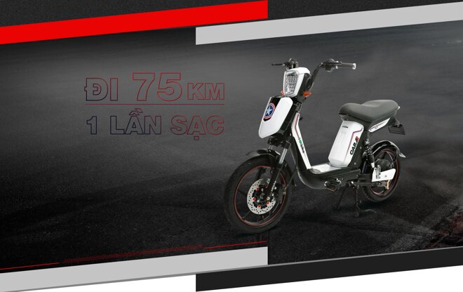 Cap – A2 có thể đi 75km sau 1 lần sạc 