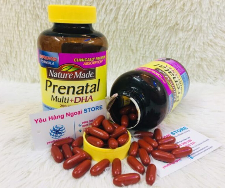 Viên uống vitamin tổng hợp cho phụ nữ mang thai Prenatal Multi DHA 150 viên - Nature Made Mỹ (mẫu mới 2019)