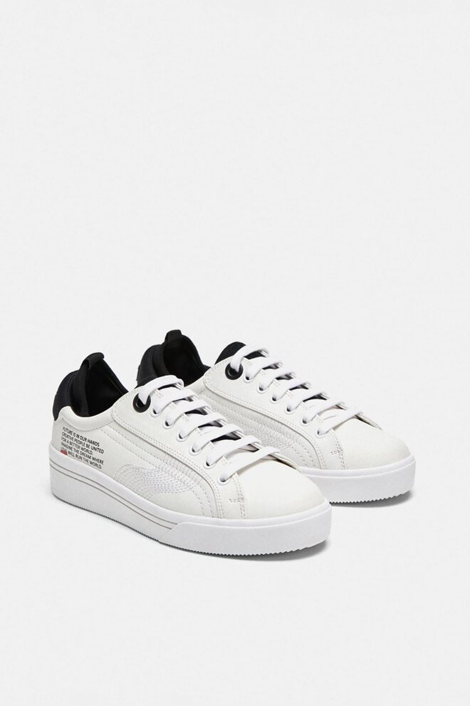 Zara – Slogan Platform Sneakers