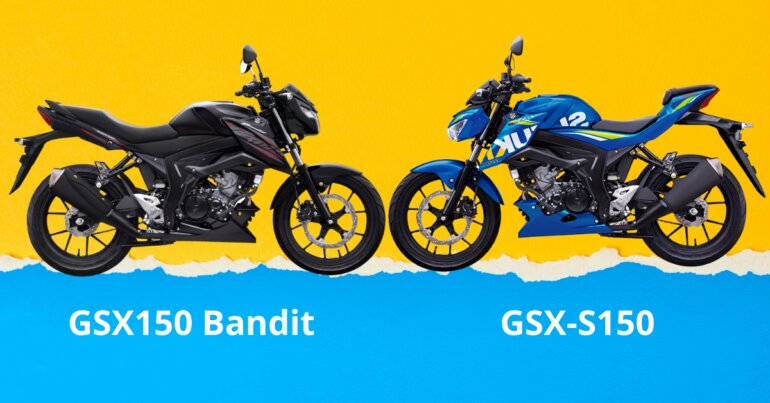 So sánh Suzuki GSX150 Bandit và Suzuki GSX S150 thiết kế khác biệt