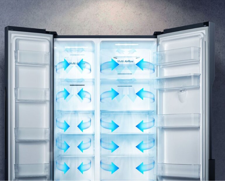 Tủ lạnh Side by Side Casper có khả năng ướp lạnh tốt đến mọi ngóc ngách