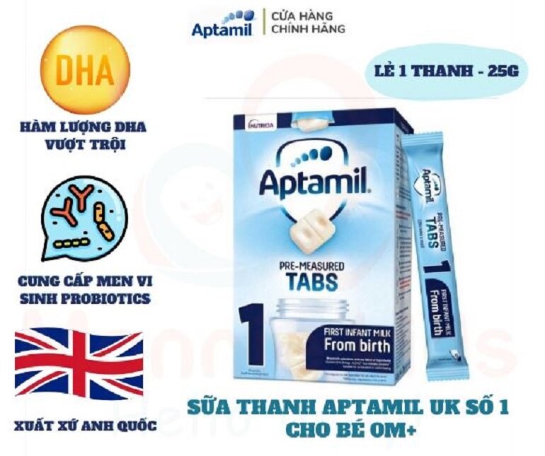 Sữa Aptamil dạng thanh có tốt không?Pha như thế nào mới chuẩn?