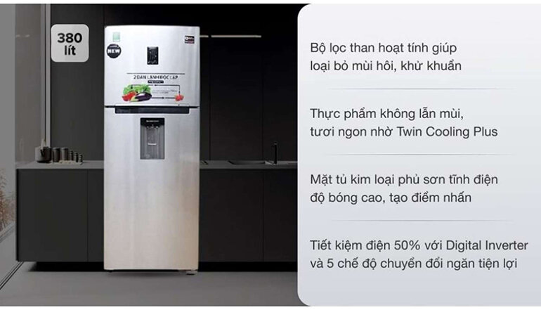 Tủ lạnh Samsung Inverter 380 lít RT38K5982SL/SV