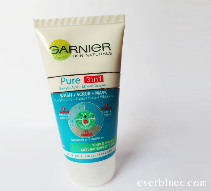 tẩy da chết garnier pure 3 in 1