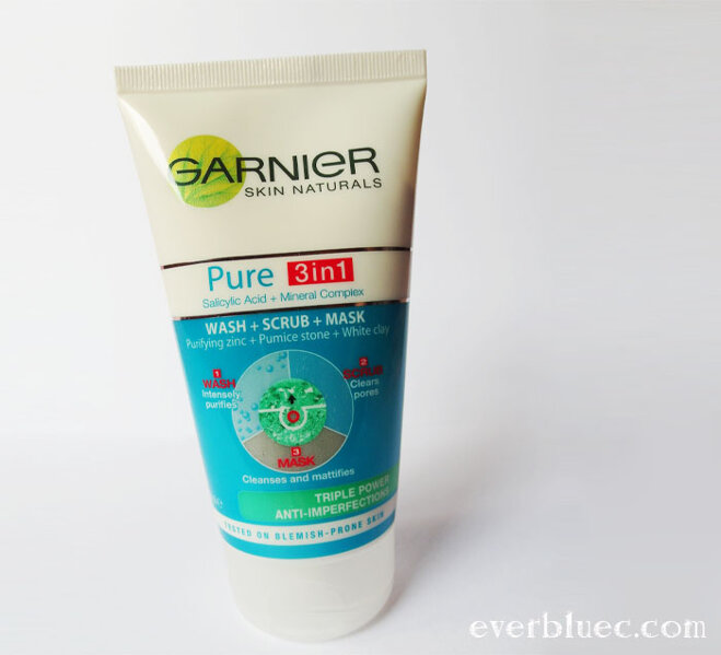 tẩy da chết garnier pure 3 in 1