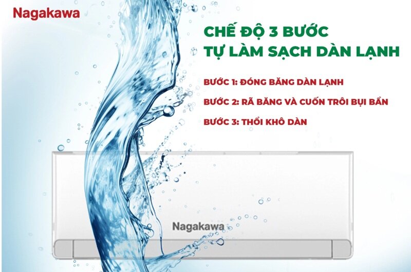 Giá chỉ 5 triệu, điều hòa Nagakawa NIS-C12R2U51 làm mát tốt phòng 20m2 lại tích hợp inverter