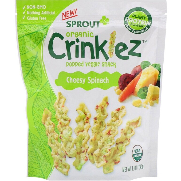 Bánh ăn dặm hữu cơ cho bé trên 1 tuổi Sprout Organic Crinklez 