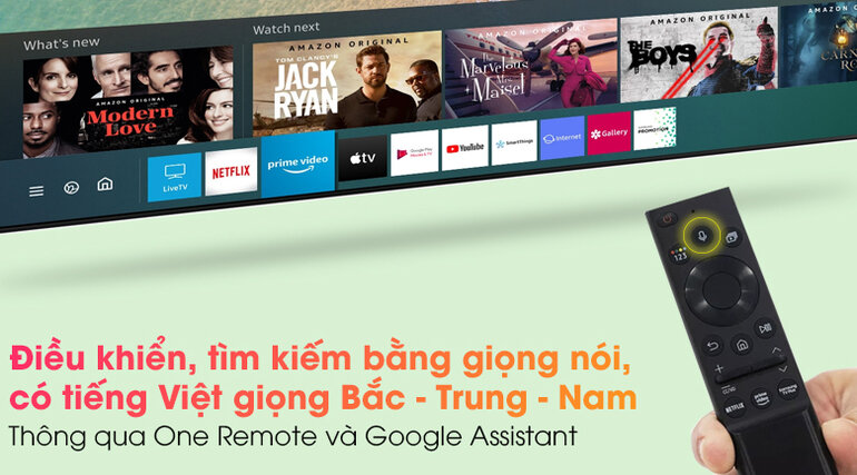 Tìm kiếm bằng giọng nói tiếng Việt 3 miền tiện lợi nhờ trợ lý ảo Google Assistant mà không cần dùng đến remote