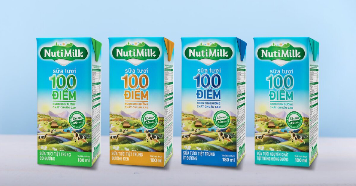 Giá sữa tươi Nutimilk chất lượng cao 100 điểm bao nhiêu tiền?