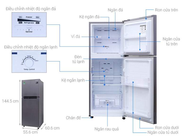 Tủ lạnh Samsung Inverter 208 lít RT19M300BGS/SV giá giảm 18% chỉ còn 5.050.000 vnđ/ chiếc