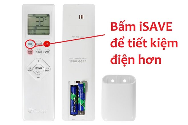 điều hòa casper qc-12is36 REMOTE