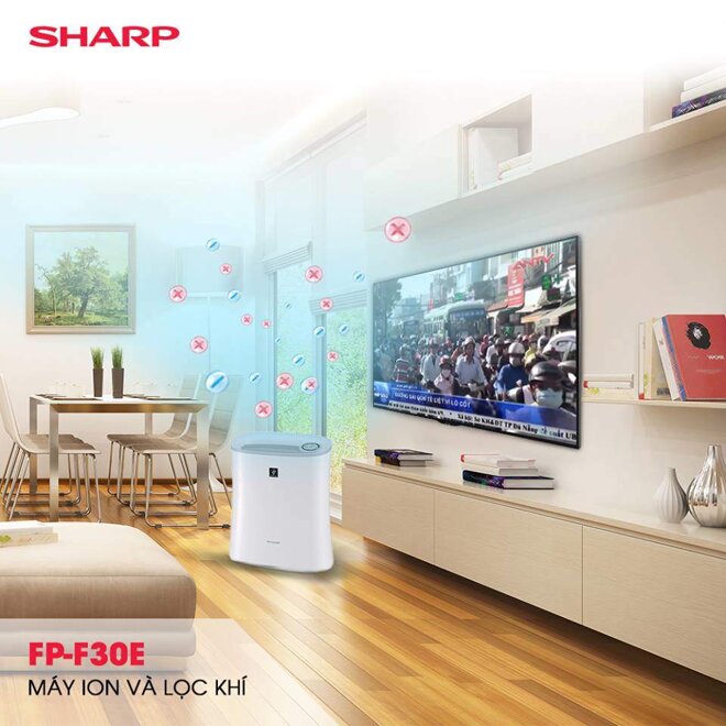 Máy lọc không khí Sharp FP-F30E-C hiện đại, đem tới không gian nội thất tiện nghi