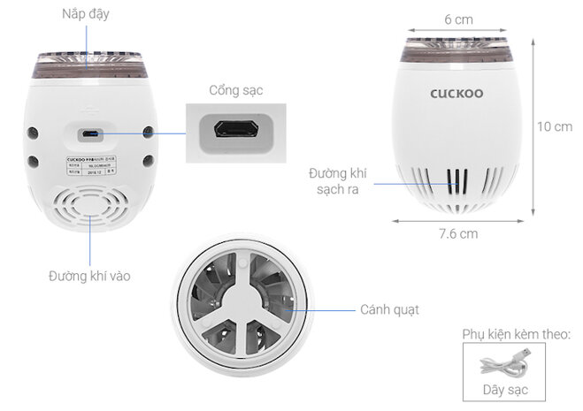 Cơ chế hoạt động của máy lọc không khí Cuckoo ac-03v10w