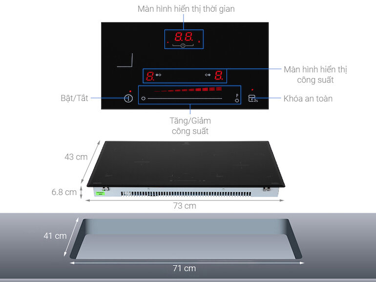 Bếp từ đôi Electrolux EHI-7325BA