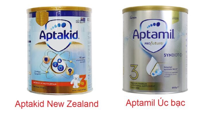 So sánh Aptakid New Zealand với Aptamil Úc bạc sản phẩm dinh dưỡng nào tốt hơn cho bé?