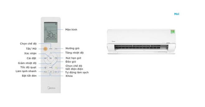 điều hòa Midea 10000 BTU 2 chiều Inverter MSMTII-10HRFN8 gas R-32