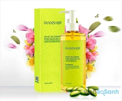 Dầu tẩy trang Fanxishop white tea shrink pore remover oil 200ml