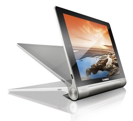 Chân đế đặc biệt của Yoga Tablet giúp chiếc máy tính bảng này có thể đứng ở 3 chế độ khác nhau