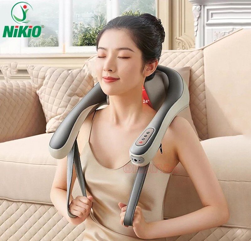 Máy massage xoa bóp day ấn cổ vai gáy Nikio NK-138 công nghệ xoa bóp mới nhất với giá vừa túi tiền nhưng chất lượng vô cùng tuyệt vời!