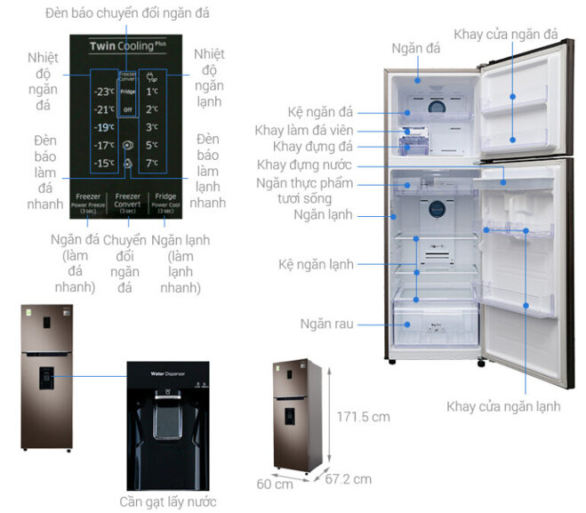 Tủ lạnh Samsung Inverter 319 lít RT32K5930DX/SV