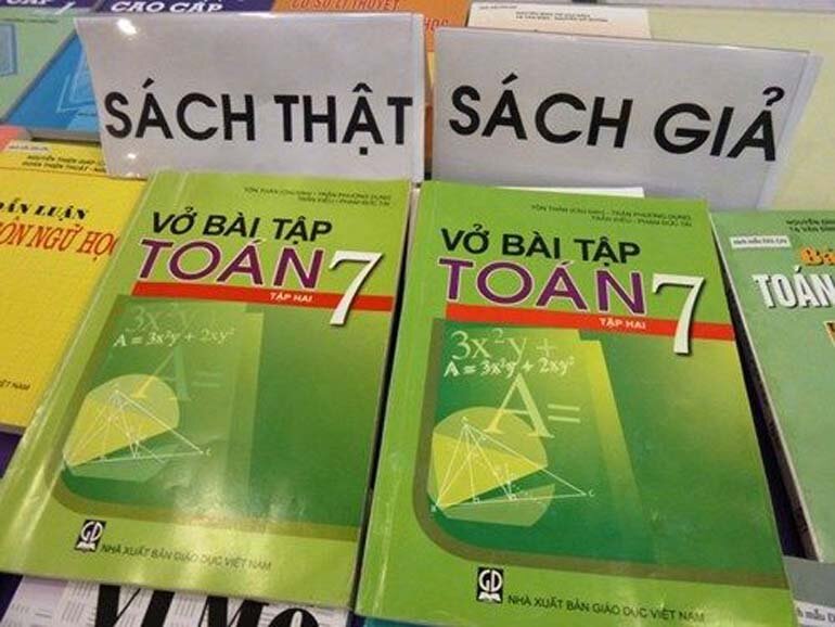 cách phân biệt sách giáo khoa thật - giả