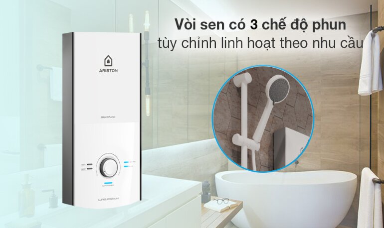 bình nóng lạnh Ariston 4500W Aures Premium 4.5p