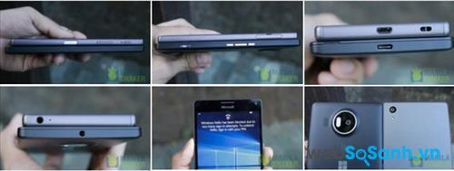  So sánh thiết kế của điện thoại Xperia Z5 với điện thoại Lumia 950