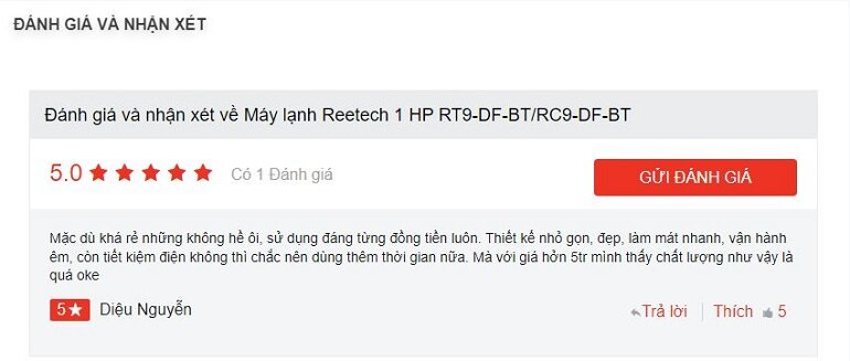 Top 3 điều hòa Reetech giá rẻ lắp đặt cho phòng chung cư tận hưởng hè 2023