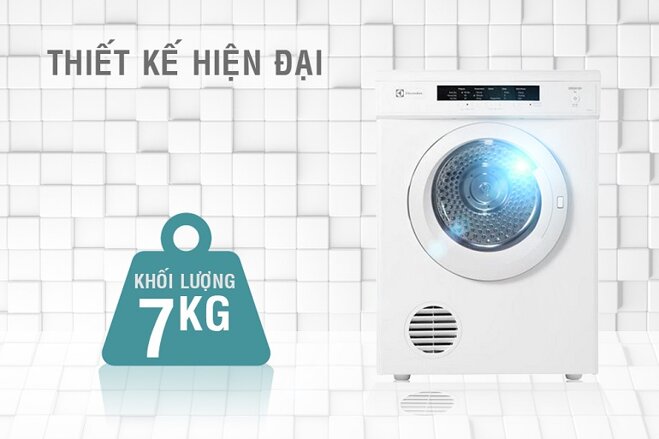 Thiet ke may say 7kg Electrolux EDV7051 hien dai