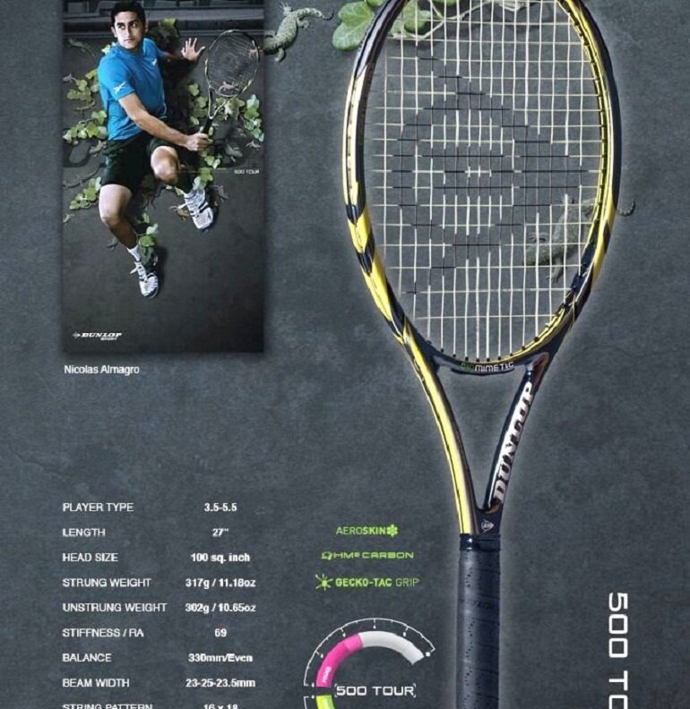 Trọng lượng nhẹ, ổn định, chắc chắn và độ bền cao là những ưu điểm nổi bật của vợt tennis Dunlop