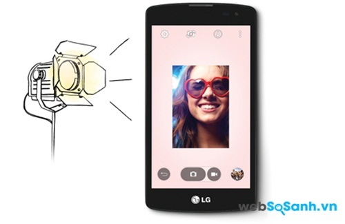 Điện thoại LG L Fino còn có tính năng đèn Flash ảo
